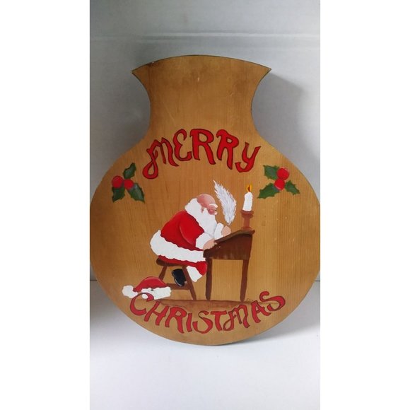 Vintage Hanging Painted Christmas Bread Cutting Board - Picture 6 of 9